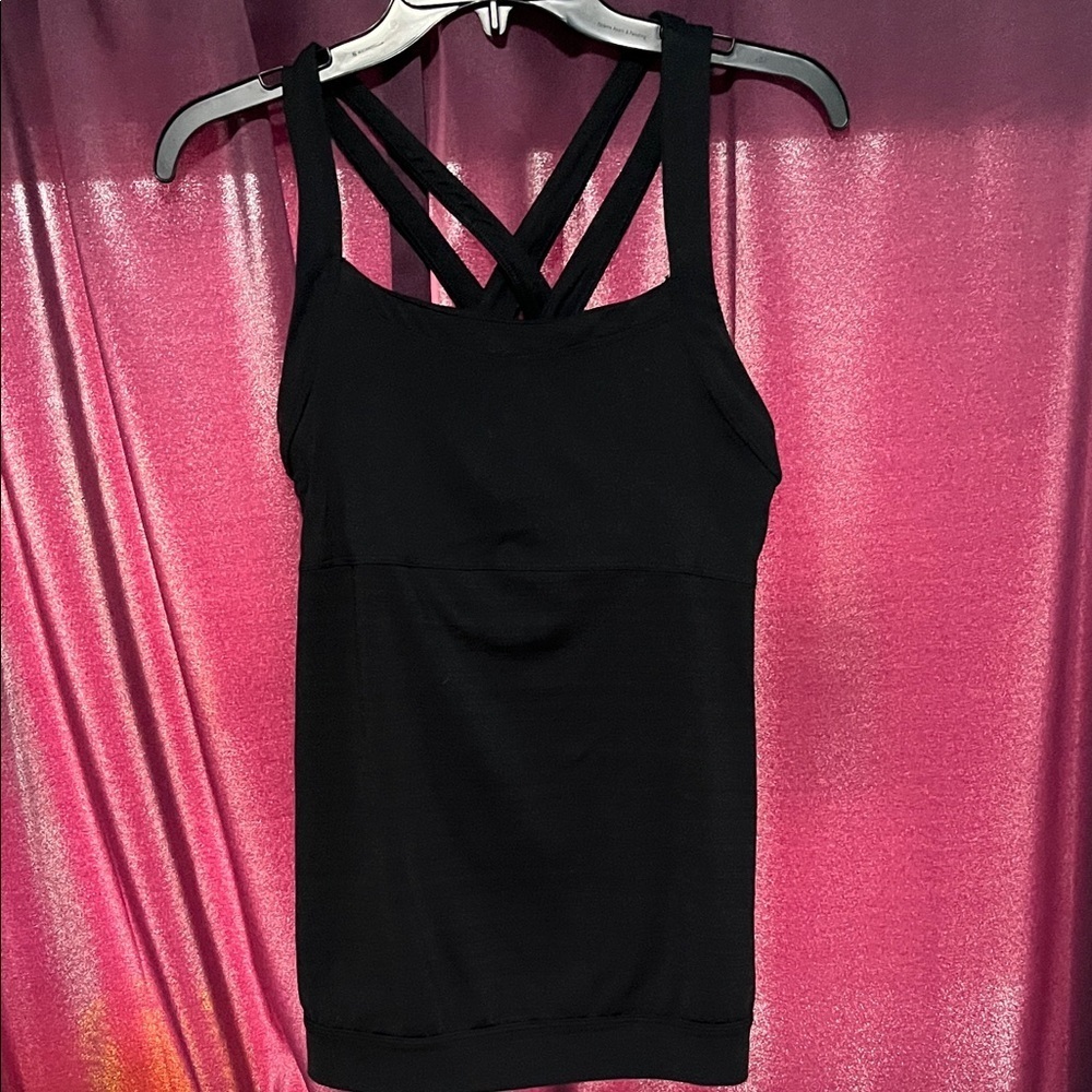 Athleta Black Cross-Back Tank Top